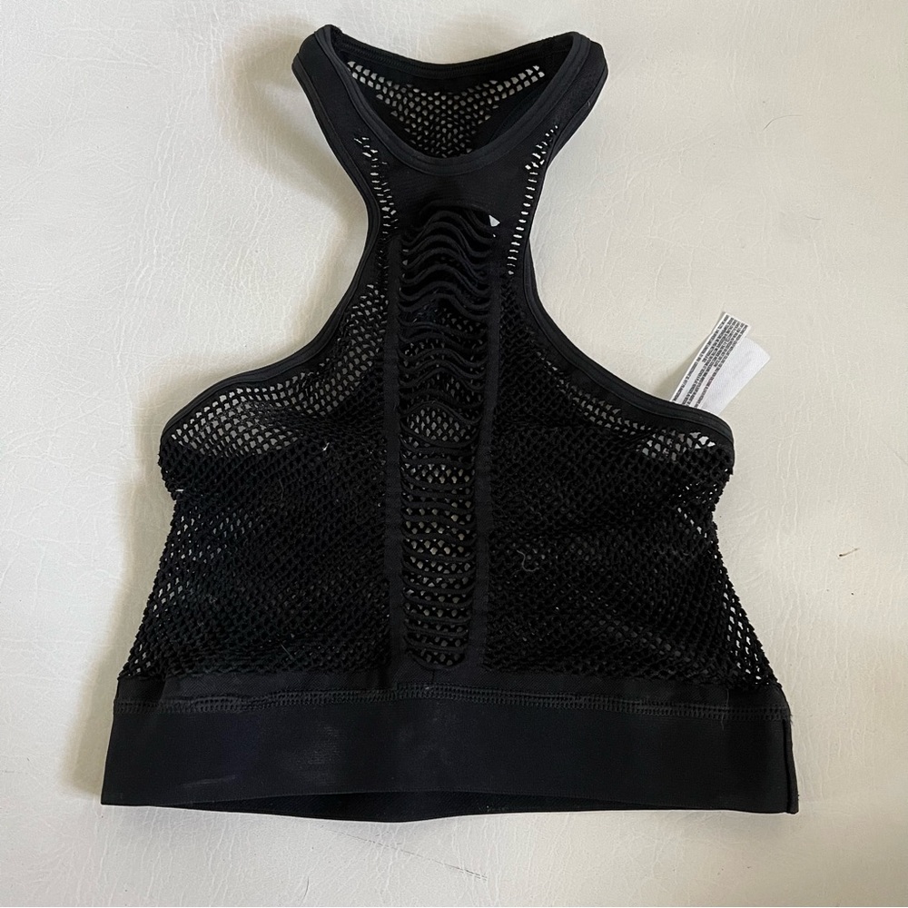 Urban Outfitters Out from Under Black Cutout Fishnet Racerback Sports Bra